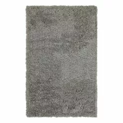 (C193) Kodiak Grey Shag Accent Rug, 3x5