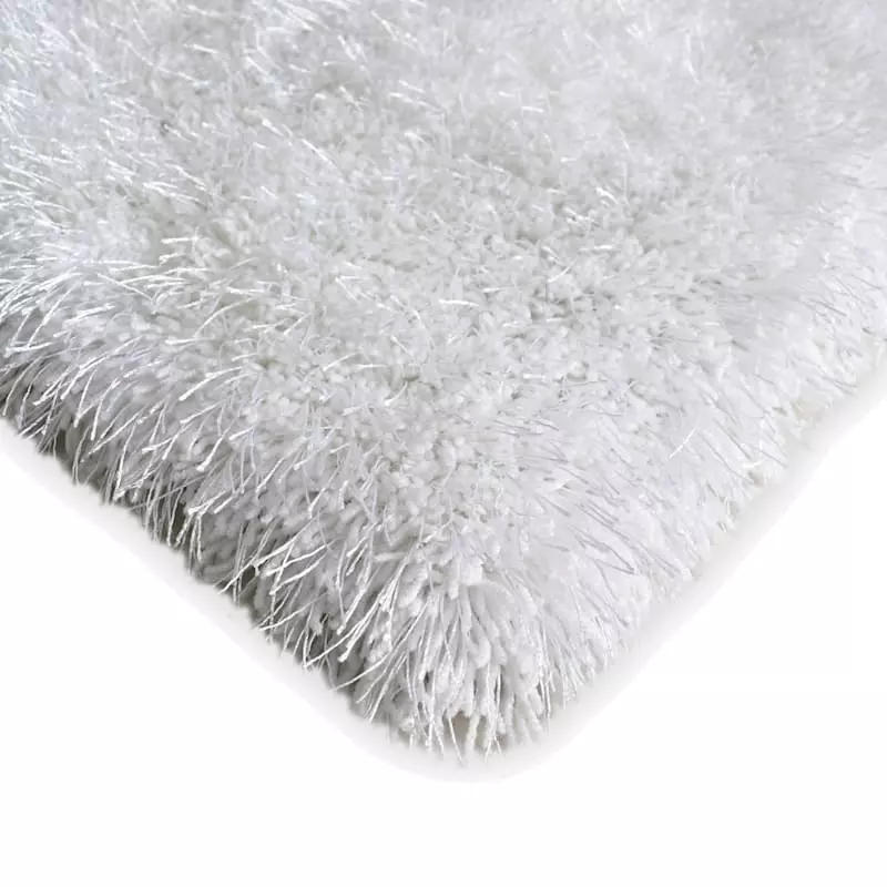 (C200) Eve White Shag Area Rug, 6x9 4 (C200) Eve White Shag Area Rug, 6x9 - Image 2