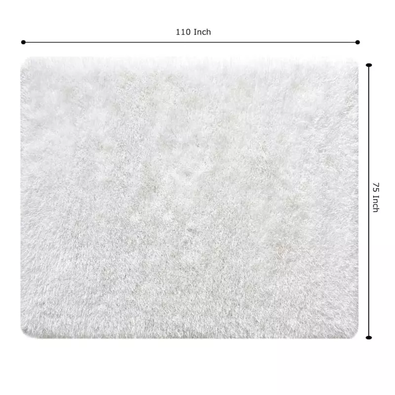 (C200) Eve White Shag Area Rug, 6x9 7 (C200) Eve White Shag Area Rug, 6x9 - Image 5