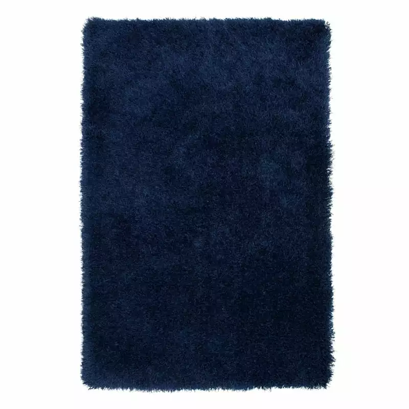 (C58) Mixed Blue Long Pile Shag, 3x5 3 (C58) Mixed Blue Long Pile Shag, 3x5