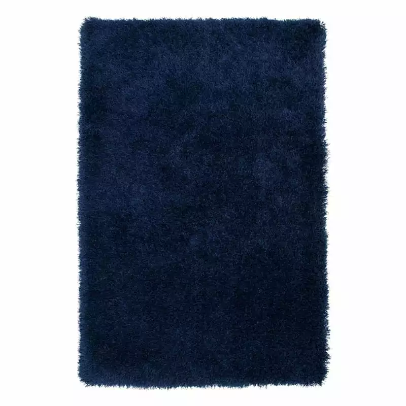 (C58) Mixed Blue Long Pile Shag, 7x10 3 (C58) Mixed Blue Long Pile Shag, 7x10