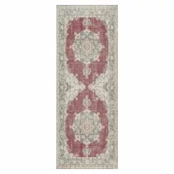 Cameron Maroon & Ivory Runner Rug, 22x59