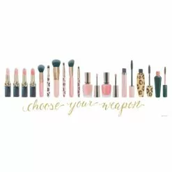 Choose Your Weapon Cosmetics Canvas Wall Art, 8x20
