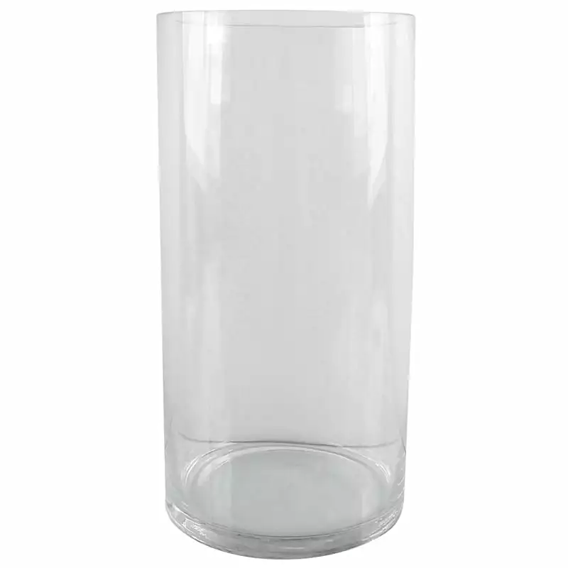 Clear Glass Cylinder Vase, 16" 3 Clear Glass Cylinder Vase, 16"