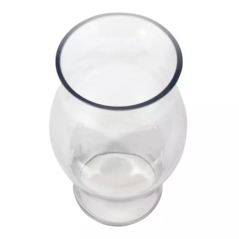 Clear Glass Open Ended Hurricane, 17" 4 Clear Glass Open Ended Hurricane, 17" - Image 2