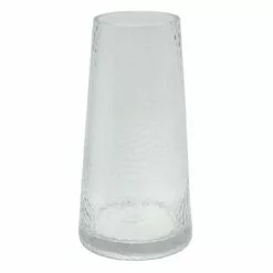 Clear Glass Vase, 10.5"