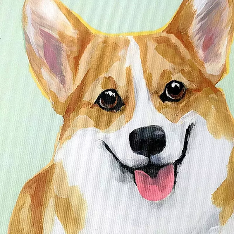 Corgi Canvas Wall Art, 12x16 4 Corgi Canvas Wall Art, 12x16 - Image 2