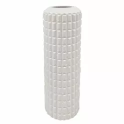 Crosby St Addison White Modern Abstract Ceramic Vase, 12"