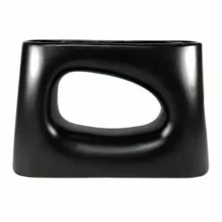 Crosby St Black Ceramic Vase, 9x6