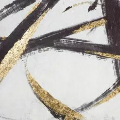 Crosby St Embellished Black & White Abstract Canvas Wall Art, 25x50 -Cosplay Shop crosby st embellished black white abstract canvas wall art 25x50 6