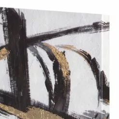 Crosby St Embellished Black & White Abstract Canvas Wall Art, 25x50 -Cosplay Shop crosby st embellished black white abstract canvas wall art 25x50 7