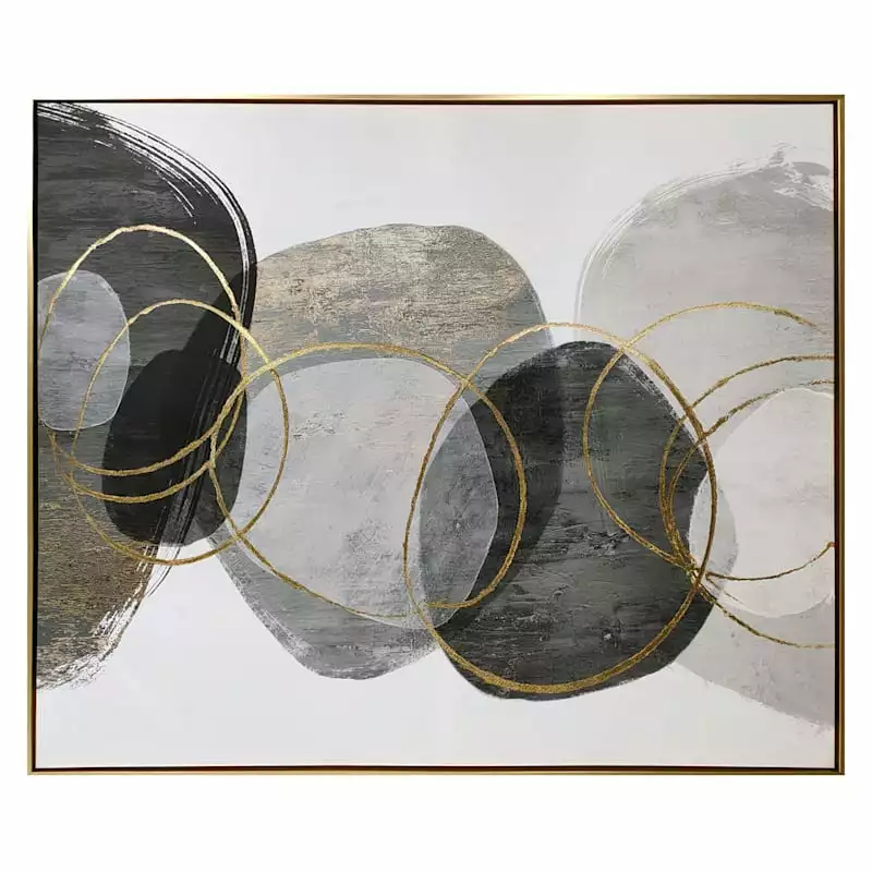 Crosby St Foiled Abstract Canvas Wall Art, 41x49 3 Crosby St Foiled Abstract Canvas Wall Art, 41x49