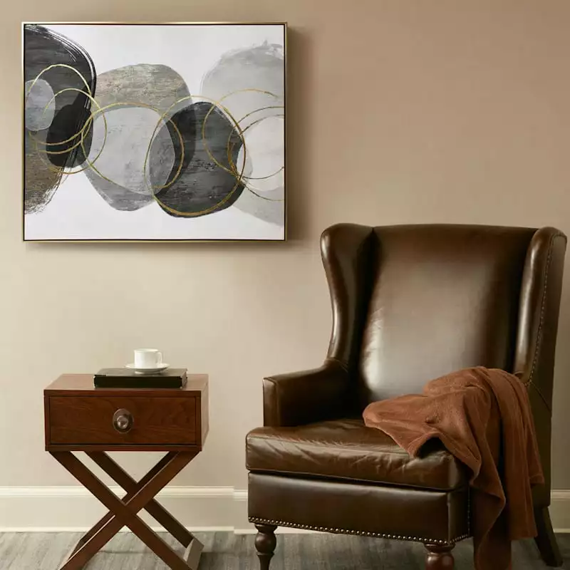 Crosby St Foiled Abstract Canvas Wall Art, 41x49 4 Crosby St Foiled Abstract Canvas Wall Art, 41x49 - Image 2