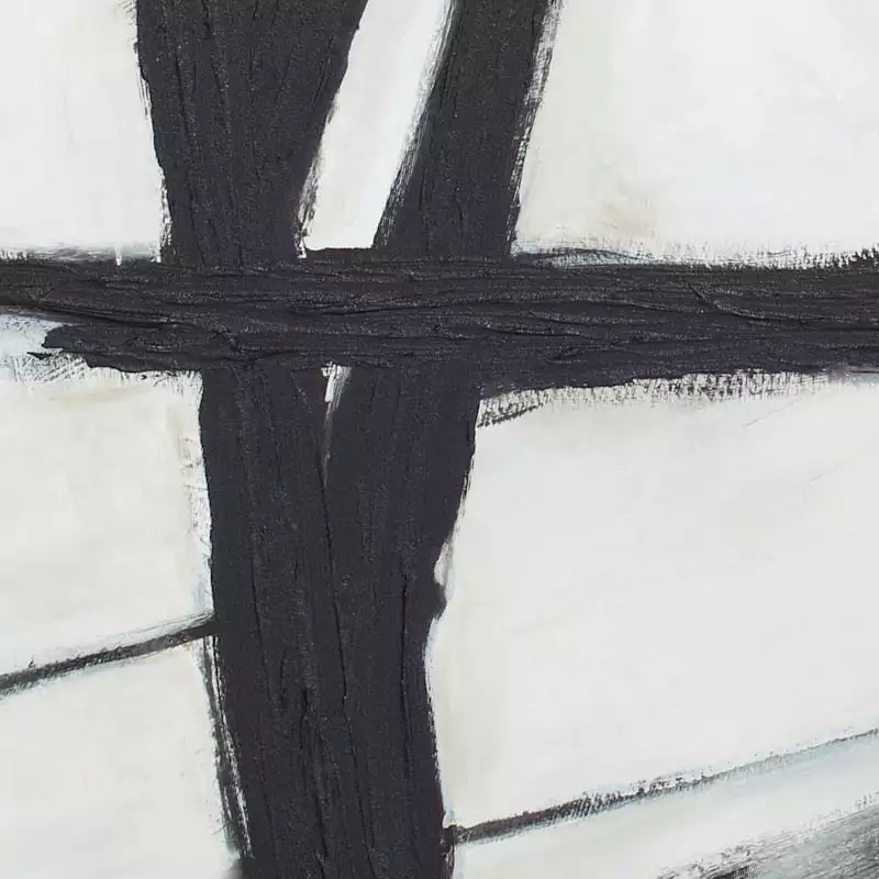 Crosby St Glass Framed Black Abstract Canvas Art, 24" 8 Crosby St Glass Framed Black Abstract Canvas Art, 24" - Image 6