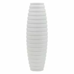 Crosby St White Faux Wood Vase, 16"