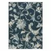 (D406) Navy Blue Floral Design Area Rug, 7x10 -Cosplay Shop d406 navy blue floral design area rug 7x10 1