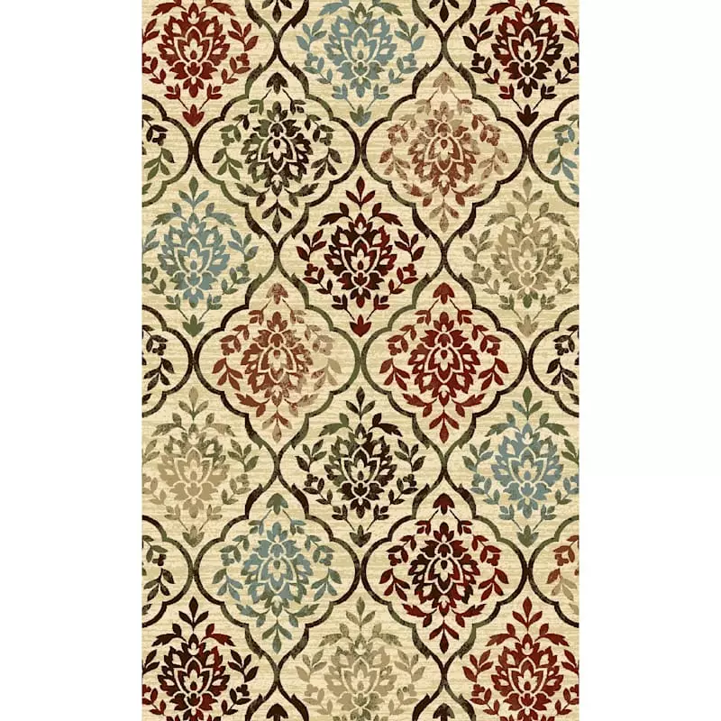 (D442) Oriental Ogee Floral Design Runner, 2x7 3 (D442) Oriental Ogee Floral Design Runner, 2x7