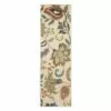 (D463) Casey Ivory, Grey & Blue Floral Runner, 2x7 -Cosplay Shop d463 casey ivory grey blue floral runner 2x7 1