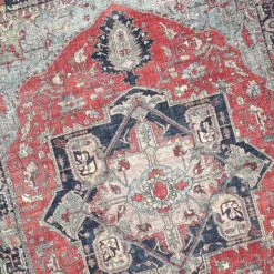 (D473) Fenix Red Medallion Chenille Area Rug, 5x7 10 (D473) Fenix Red Medallion Chenille Area Rug, 5x7 -Cosplay Shop d473 fenix red medallion chenille area rug 5x7 4