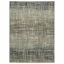 (D476) Addison Blue Abstract Contemporary Area Rug, 5x7