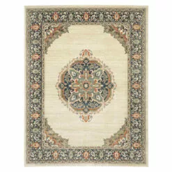 (D477) Frisco Natural Abstract Area Rug, 8x10