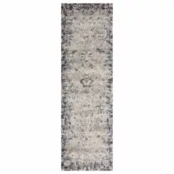 (D492) Honeybloom Muneer Blue & Beige Runner, 2x7