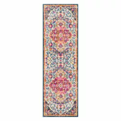 (D495) Floransa Pink Medallion Runner, 2x7