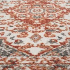 (D513) Norway Genna Grey & Red Area Rug, 5x7 -Cosplay Shop d513 norway genna grey red area rug 5x7 2