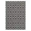 (D532) Black & White Diamond Design Area Rug, 5x7 -Cosplay Shop d532 black white diamond design area rug 5x7 1