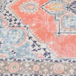 (D561) Venus Pink Multicolor Medallion Area Rug, 7x10 12 (D561) Venus Pink Multicolor Medallion Area Rug, 7x10 -Cosplay Shop d561 venus pink multicolor medallion area rug 7x10 4