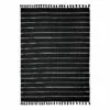 (D582) Honeybloom Black Striped Woven Area Rug, 8x10 -Cosplay Shop d582 honeybloom black striped woven area rug 8x10 1