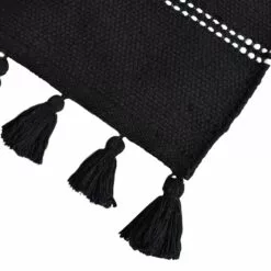 (D582) Honeybloom Black Striped Woven Area Rug, 8x10 -Cosplay Shop d582 honeybloom black striped woven area rug 8x10 2