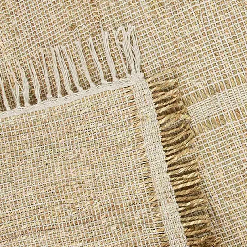 (D583) Honeybloom Mason Natural Fringe Area Rug, 5x7 7 (D583) Honeybloom Mason Natural Fringe Area Rug, 5x7 - Image 5