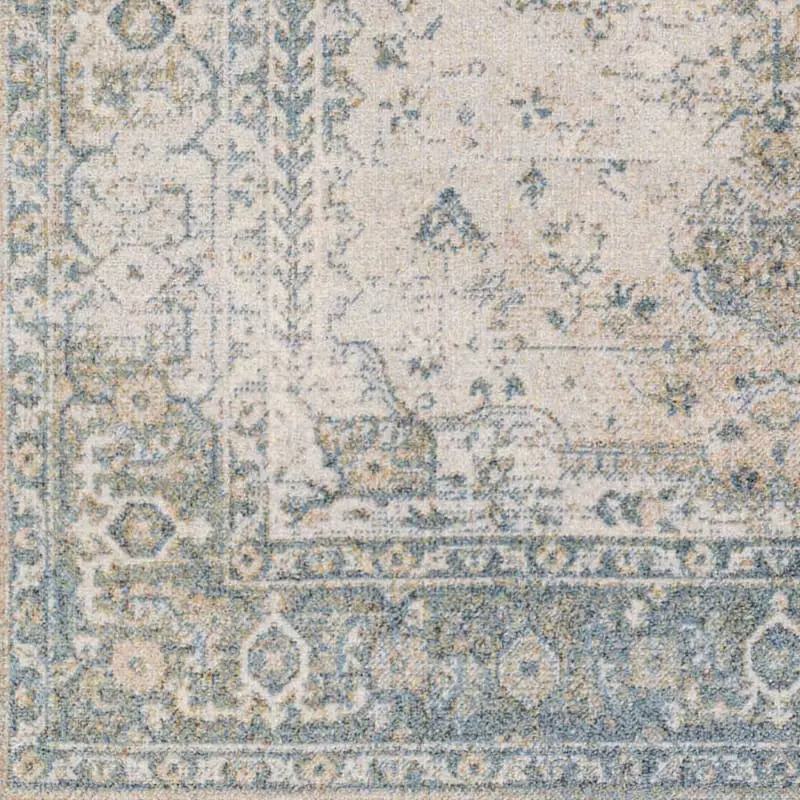 D590 Lillian Blue Multi Medallion Washable Runner 2X7 6 D590 Lillian Blue Multi Medallion Washable Runner 2X7 - Image 4