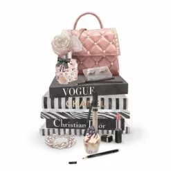 Designer Bookstack With Bag Canvas Wall Art, 12x16