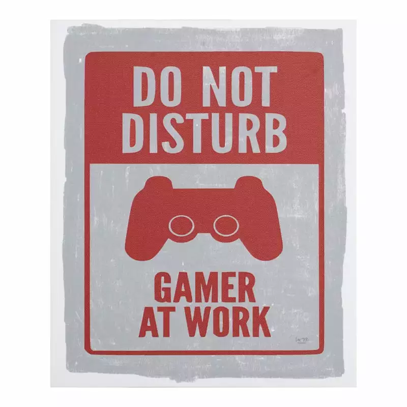 Do Not Disturb Gamer At Work Canvas Wall Art, 10x12 3 Do Not Disturb Gamer At Work Canvas Wall Art, 10x12