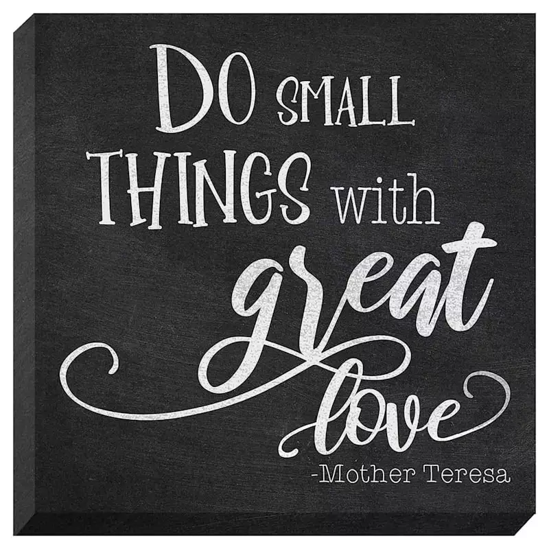 Do Small Things With Great Love Textured Canvas Wall Art, 16" 3 Do Small Things With Great Love Textured Canvas Wall Art, 16"