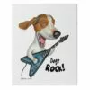 Dog With Guitar Canvas Wall Art, 12x16 -Cosplay Shop dog with guitar canvas wall art 12x16 1