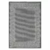 (E303) Dark Blue & Cream Greek Key Indoor & Outdoor Area Rug, 5x7 -Cosplay Shop e303 dark blue cream greek key indoor outdoor area rug 5x7 1