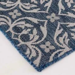 (E308) New Zealand Cobalt Blue Woven Indoor & Outdoor Area Rug, 5x7 9 (E308) New Zealand Cobalt Blue Woven Indoor & Outdoor Area Rug, 5x7 -Cosplay Shop e308 new zealand cobalt blue woven indoor outdoor area rug 5x7 2
