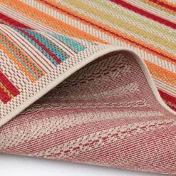 (E309) Scope Multicolor Striped Woven Indoor & Outdoor Area Rug, 5x7 15 (E309) Scope Multicolor Striped Woven Indoor & Outdoor Area Rug, 5x7 -Cosplay Shop e309 scope multicolor striped woven indoor outdoor area rug 5x7 7