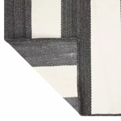 (E323) Asbury Black & White Striped Indoor & Outdoor Area Rug, 8x10 10 (E323) Asbury Black & White Striped Indoor & Outdoor Area Rug, 8x10 -Cosplay Shop e323 asbury black white striped indoor outdoor area rug 8x10 3