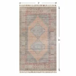 (E336) Honeybloom Anna Vintage Medallion Fringe Outdoor Accent Rug, 3x5 -Cosplay Shop e336 honeybloom anna vintage medallion fringe outdoor accent rug 3x5 5