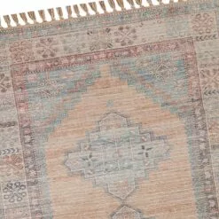 (E336) Honeybloom Anna Vintage Medallion Fringe Outdoor Area Rug, 5x7 -Cosplay Shop e336 honeybloom anna vintage medallion fringe outdoor area rug 5x7 4