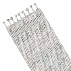 (E464) Found & Fable Soho Grey Tasseled Runner, 2x6 -Cosplay Shop e464 found fable soho grey tasseled runner 2x6 2