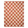 (E469) Ember Orange Herringbone Area Rug, 5x8 -Cosplay Shop e469 ember orange herringbone area rug 5x8 1