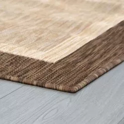 (E484) Sierra Tan Border Outdoor Area Rug, 5x7 -Cosplay Shop e484 sierra tan border outdoor area rug 5x7 4