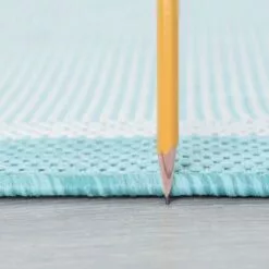 (E486) Sierra Aqua Border Outdoor Area Rug, 5x7 -Cosplay Shop e486 sierra aqua border outdoor area rug 5x7 3