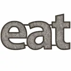 Eat Galvanized Metal Word Wall Decor, 10x20