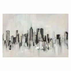 Embellished Cityscape Canvas Wall Art, 24x35